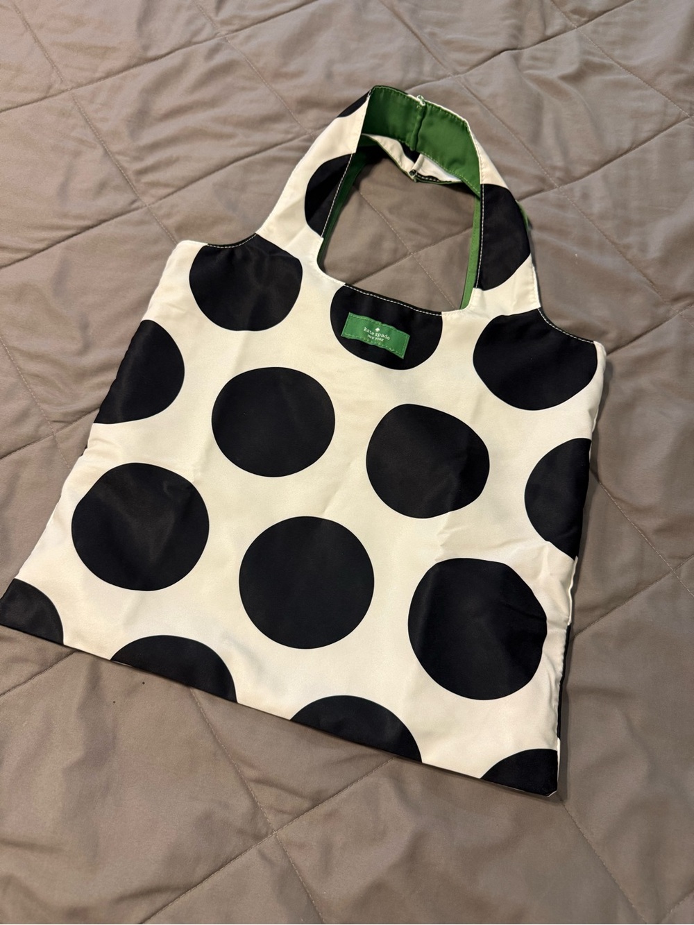 kate spade Black and White Polka Dot Tote, reversible